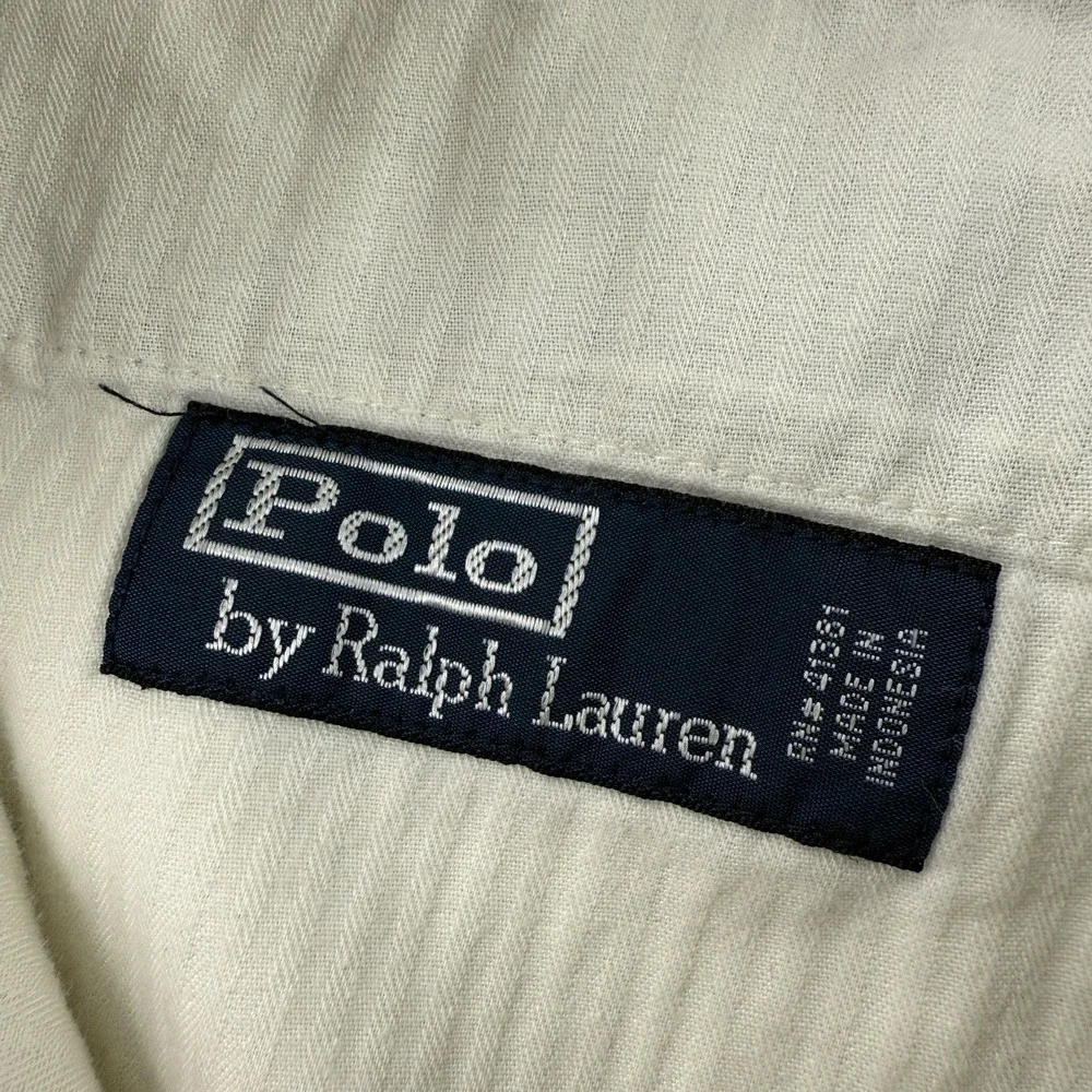Polo Ralph Lauren Blue White Stripe Cinch Back Shorts Flat‎ Front Men's 33x10